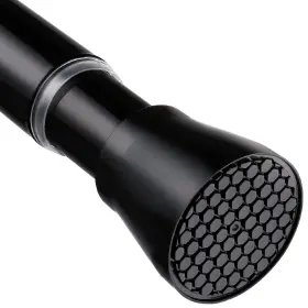 Mexau 739713968061 Black Spring Tension Curtain Rod 28-52 Inches 7/8 Inch Diameter Adjustable Showe