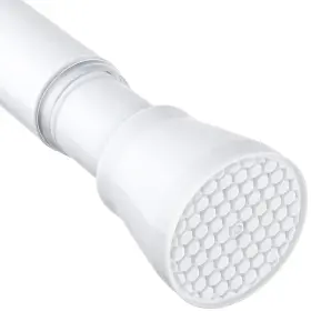 Mexau 860013049973 Shower Curtain Rod 45-77 Inch White Tension Adjustable