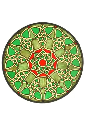 51527 Meyda Tiffany 20 Inch W X H Knotwork Trance Medallion - Flame