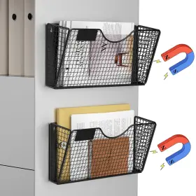 File-2 Mftek Magnetic File Holder 2 Pockets Folder No Drilling