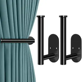 Wth12002 Mgahyi Curtain Tiebacks 2pcs Adhesive And Screw-in Holdbacks Holder