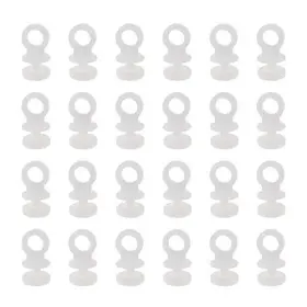 Micro Trader 657472202700 50pcs Curtain Track Rail Gliders Runner Wheel Rollers Hooks Fit For 9mm Wide