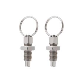Micro Traders 816-c-bf 2pcs Spring Plunger With Pull Ring M10 Quick Release Pin