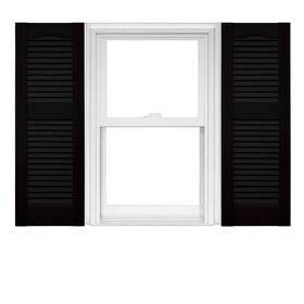 Mid America 00011464002 Open Louver 14.5 Inch Vinyl Shutters 1 W X 64 H Black