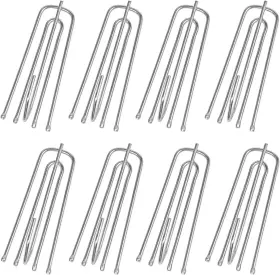 Millennial Essentials 313048262294 Stainless Steel Curtain Pleater Tape Hooks 30 Pack Traverse 4 Prongs Cu