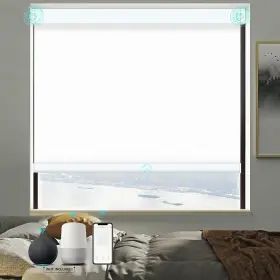 Mc-gf1-1233333 Ming Chen Motorized Blinds With Remote Automatic Smart Valance 100% Black