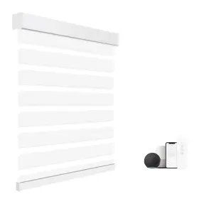 Mc-lv1-1233333 Ming Chen Motorized Blinds With Remote 60% Blackout Smart Zebra Shades Built-in Recha