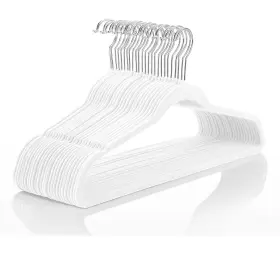 Mizgi 056215101653 Premium Velvet Hangers 50 Pack Heavyduty - Non Slip Felt Ve