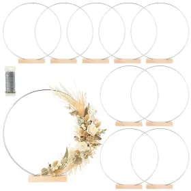 38-yard Mjrasg 774144339653 10 Pack Floral Hoop With Holders And Paddle Wire 16 Inch Metal Rings