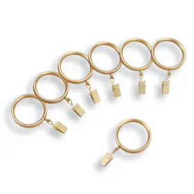 52535 Mode Premium Collection Flat Steel Curtain Clip Rings Set Of 14 Wit