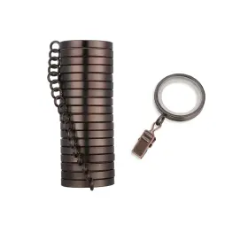 Mode 765986004663 Cambria Designer Series - Premium Easy Glide 18 Count Curtain Rings Metal