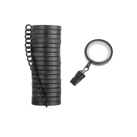 Mode 765986004687 Cambria Designer Series - Premium Easy Glide 18 Count Curtain Rings Metal W