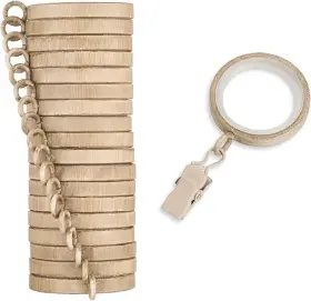 Mode 765986004694 Cambria Designer Series - Premium Easy Glide 18 Count Curtain Rings
