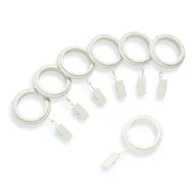 Mode 887262280254 Farmhouse Collection Beveled Curtain Clip Rings Set Of 14 With