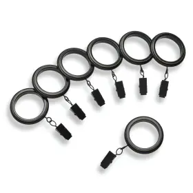 Mode 887262287253 Farmhouse Collection Beveled Curtain Clip Rings Set Of 14 With