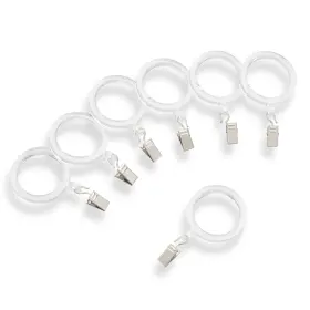 Mode 887262520053 Acrylic Collection Clear Curtain Clip Rings Set Of 14 Clips With R Inch