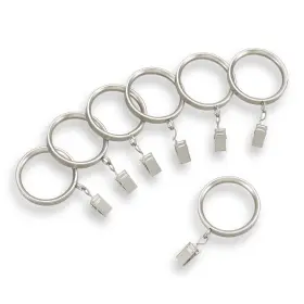 Mode 887262520152 Premium Collection Flat Steel Curtain Clip Rings Set Of 14 Ring
