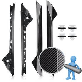 Mojioo B0d3tl5mg6 4 Pcs Carbon Fiber Windshield A-pillar Trim Molding Set Compatible Ford