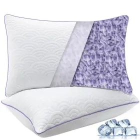 Pr-10027 Molclcuy Memory Foam Pillows Queen Size Set Of 2 Adjustable Cool Pillow For S