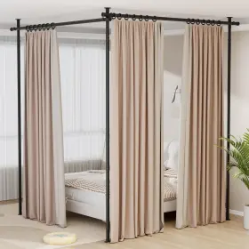 Rd02 Mr Ironstone Room Divider Curtain Rod No Drilling Partition Dividers 4-