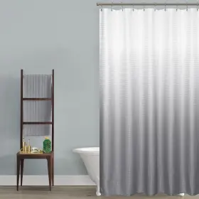 Mrs.naturall 717186784944 Grey And White Shower Curtain Ombre Washable Cloth Fabric Silver