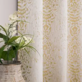 Mn-dmsg-cldk-gold-52x63 Mrs.naturall Light Gold Curtains 63 Inch Length For Living Room 2 Panels Grom
