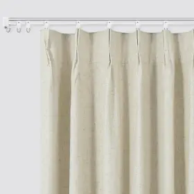 Mn-xmtc-hzcl-beige-42x108 Mrs.naturall Track Curtains Ceiling Mount For System Rail With Hooks Pinch Pleated B