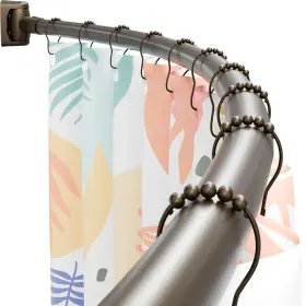 Scr-08 Msaider Curved Shower Curtain Rod 35-76 Inches Adjustable Stainless Steel Rust-pro