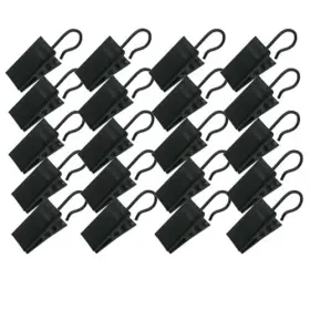 Much Hotter 331813179920 20 Pack Small Heavy-duty Hook Clip Set Metal Curtain Hangers Clips For P