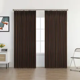 Mfs-cmpp-3-brown-100x84 Mumfas 100 W X 84 L Inch Pinch Pleated Curtain Unlined Room Darkening Drape F