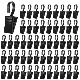 Qzd241028017 Murtenze 60pcs Small Curtain Hooks For Drapes Black Clips String Ligh