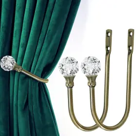 Mwdsup 709084822224 Curtain Holdbacks Set Of 2 Metal Decorative Hooks Wall Mounted Wind