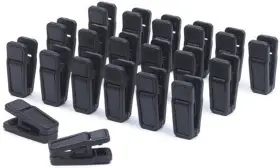 Mxxgmyj 000006453866 Black Huggable Hangers Finger Clips Ultra Slim Line Set