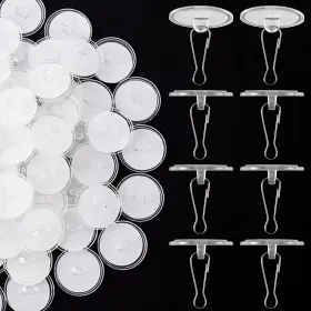 Of2406746ta006k3-m Mxxipp 25 Pack Self-adhesive Ceiling Hooks For Hanging Small Sticky Discs W