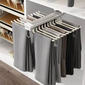 Myoyay 972691271585 Pull Out Trousers Rack 22 Arms Steel Pants Hanger