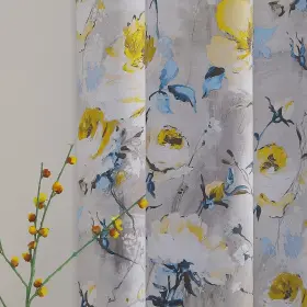 Mh02008-58og Mysky Home Floral Curtains 84 Inches Length 2 Panels Set For Bedroom/living R