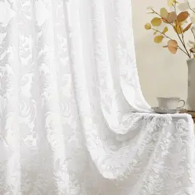 Fwfd01v0163 Mystic-home Sheer White Curtains For Bedroom Living Room Boho 63 Inches Rod Pocket Farmho