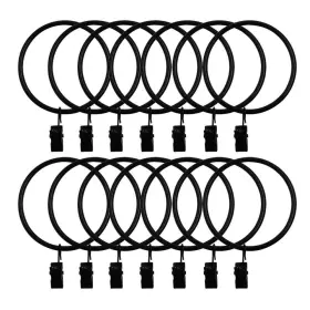 N/a/ 318747604942 Na 14 Pack Strong Iron Metal Curtain Rings With Clips 2.5 Inch Diameter Decorati
