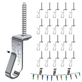 Naceture 196852984909 20 Pack Light Hanger Hook For Ceiling - Metal Wire Clips String