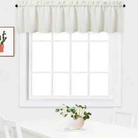 Nanan Waffleivory15 Curtain Valance Waffle Weave Waterproof Window For Bathroom R