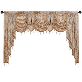 Napearl 3b-zsbq-smt303-cm-70x40 Valance For Living Room-jacquard Swag Valances Windows Beaded Wa