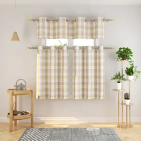Nwusmg-gm3-3236c04 Natus Weaver 3 Pc Cotton Classic Country Farmhouse Kitchen Window Curtain Grommet Top -bei