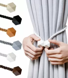 Naztur 742779692443 Magnetic Curtain Tiebacks- Upgrade 2022 With A Thicker Twist Rope And Strong Ma