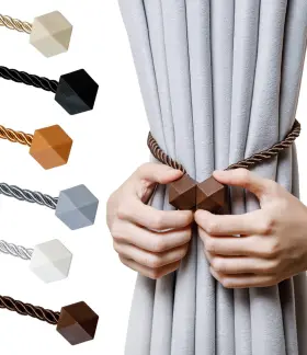 Naztur 742779692467 Magnetic Curtain Tiebacks- Upgrade 2022 With A Thicker Twist Rope And St