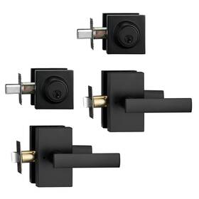 Ncsen B0csjrqllz 2 Pack Matt Black Exterior Door Lock Setl Front Handle Deadbolt