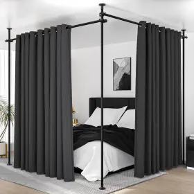 Xy-rd002 Necvha Room Divider Curtain Rods No Drilling Adjustable 48-120in H 30-140in W T