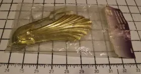 14688 Newell Decorator Curtain Holdbacks Gold Plastic Fan - Shiny Brass Look Usa Made