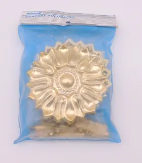 161590gb Newell Vintage Drapery Holdbacks Inch Sunburst 1 Pair Curtain Gold Floral Tieback