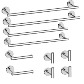 Whygtz001 Newfun 10pcs Polished Chrome Bathroom Hardware Set - Includes 24&18inch Towel