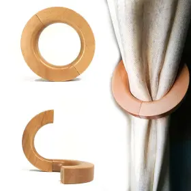 Nice Purchase 701722429871 2 Pcs Wooden Curtain Tiebacks Holdbacks European Classic Retro